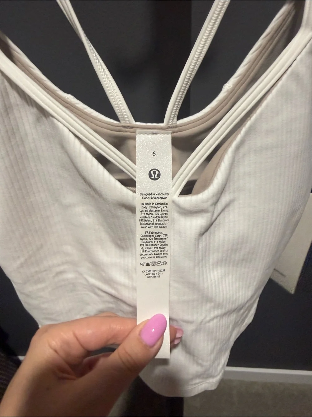 Lululemon Align Strappy Ribbed Tank - White (NWT)